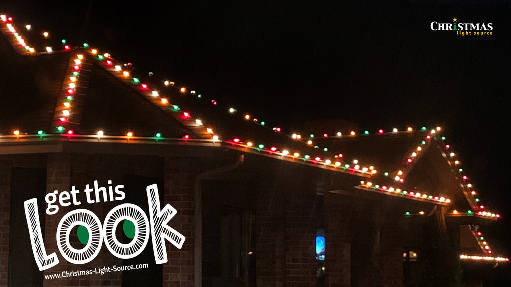 Red, White and Green Christmas Lights