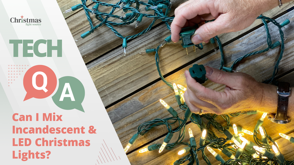 Can I mix incandescent and LED Christmas lights?