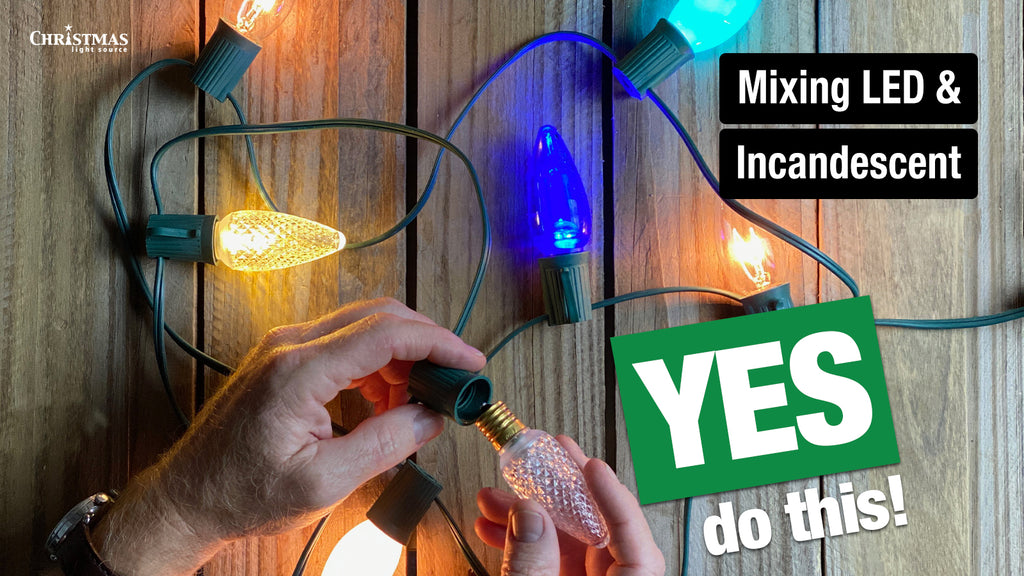 Mixing led and incandescent lights