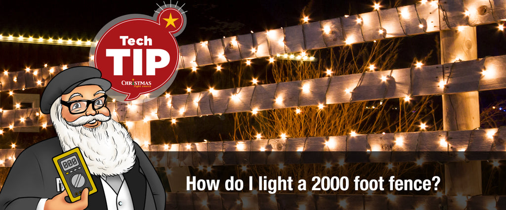 Lighting a long fence