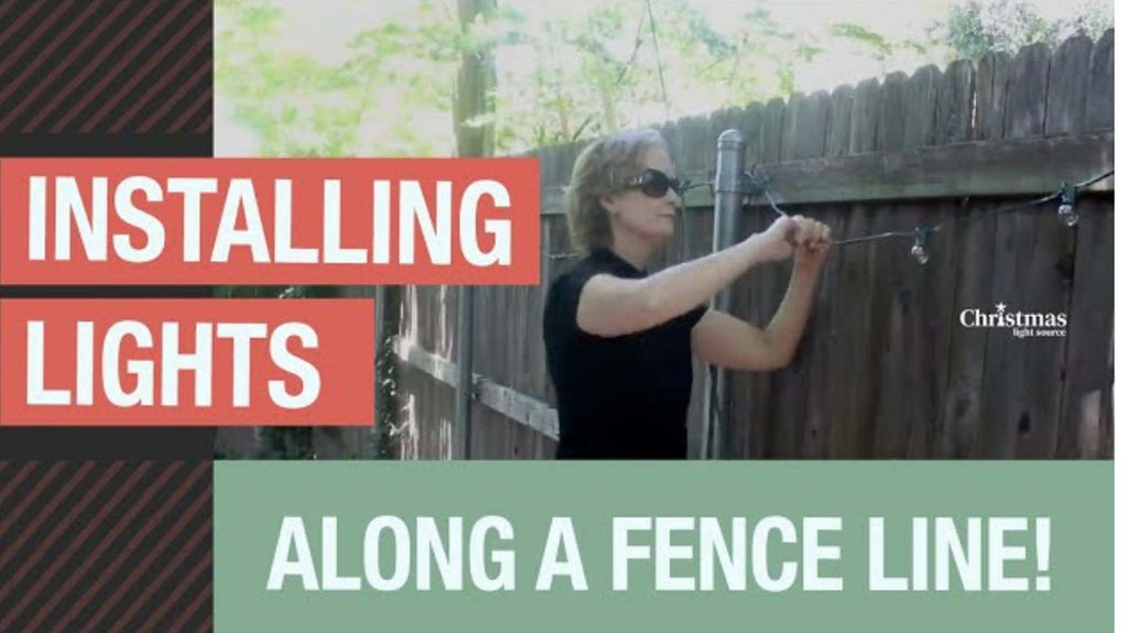 Installing lights along a fence line! Time lapse of a fun, quick project.