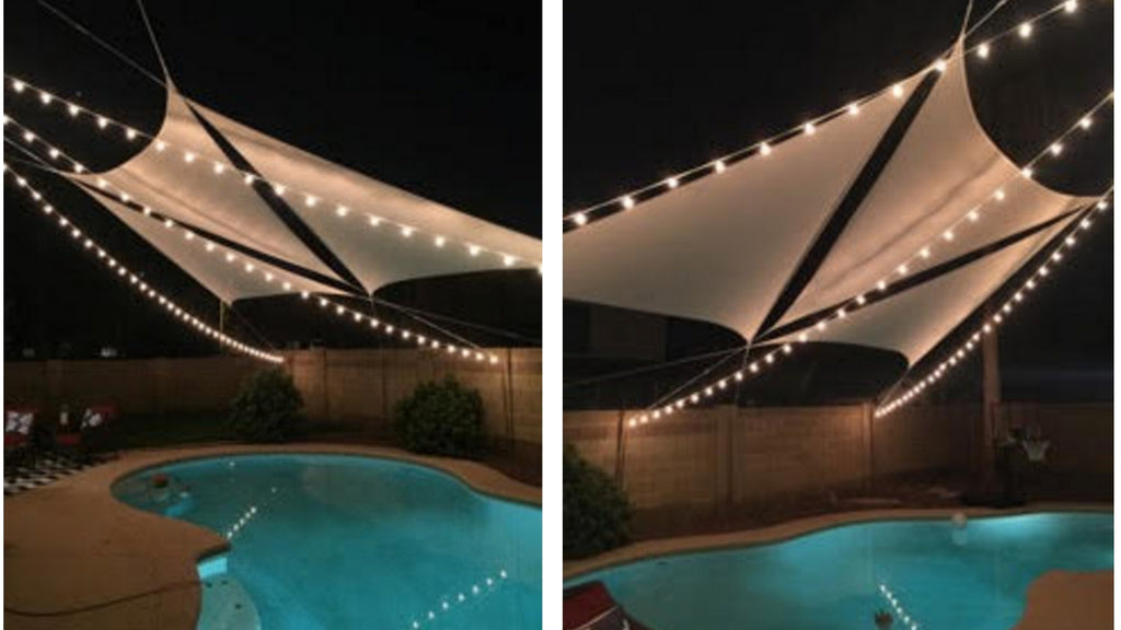 Fantastic way to light up a backyard pool!