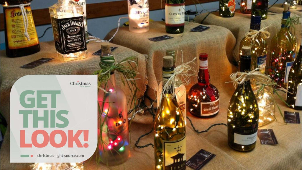 Get This Look: DIY Lighted Wine Bottles