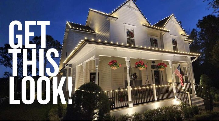 Get This Look: Amazing Vintage Style Home, Begonias, and Christmas Lights