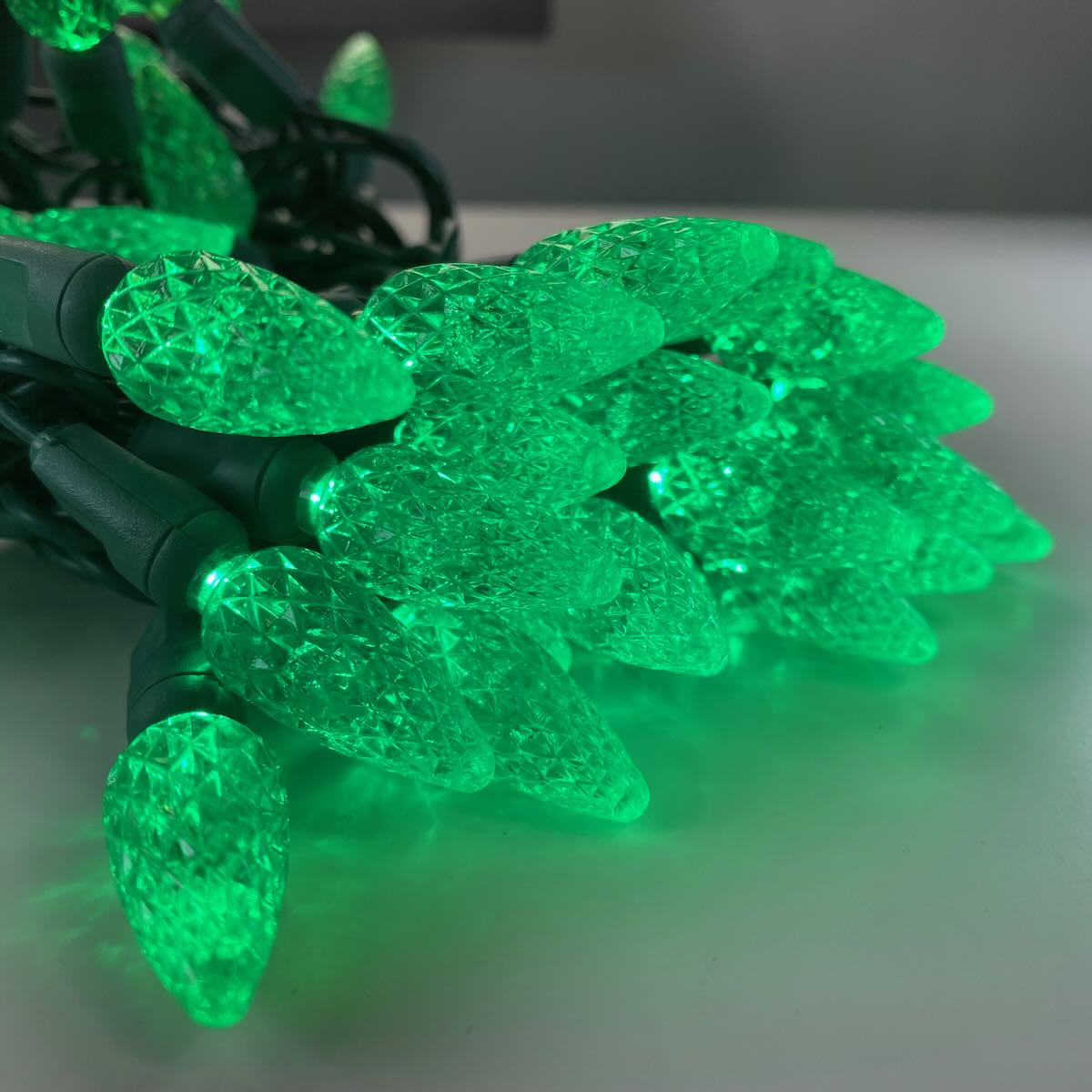 Green christmas lights sales