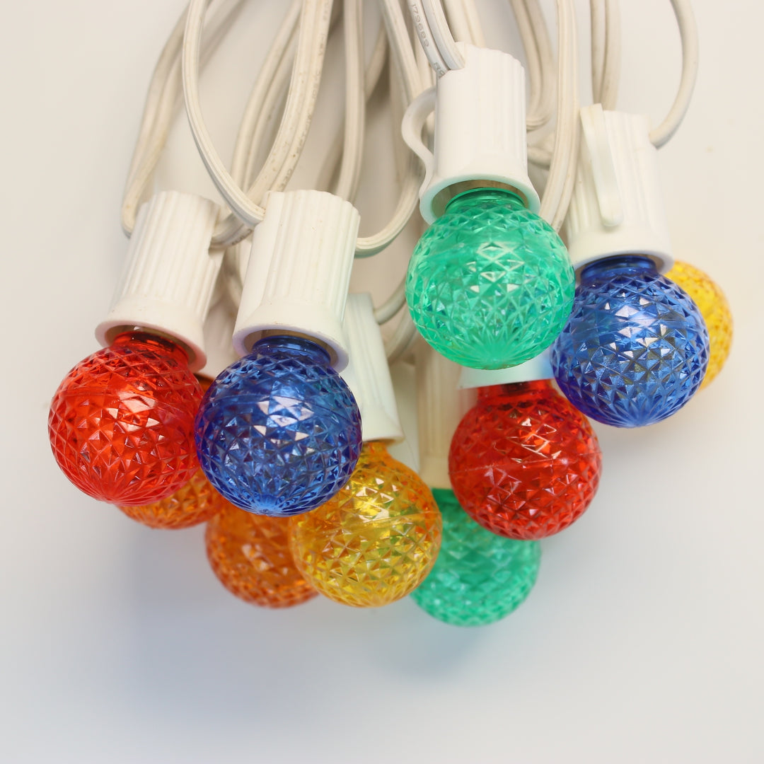 G30 Multicolor LED Bulbs E12 Bases (25 Pack)