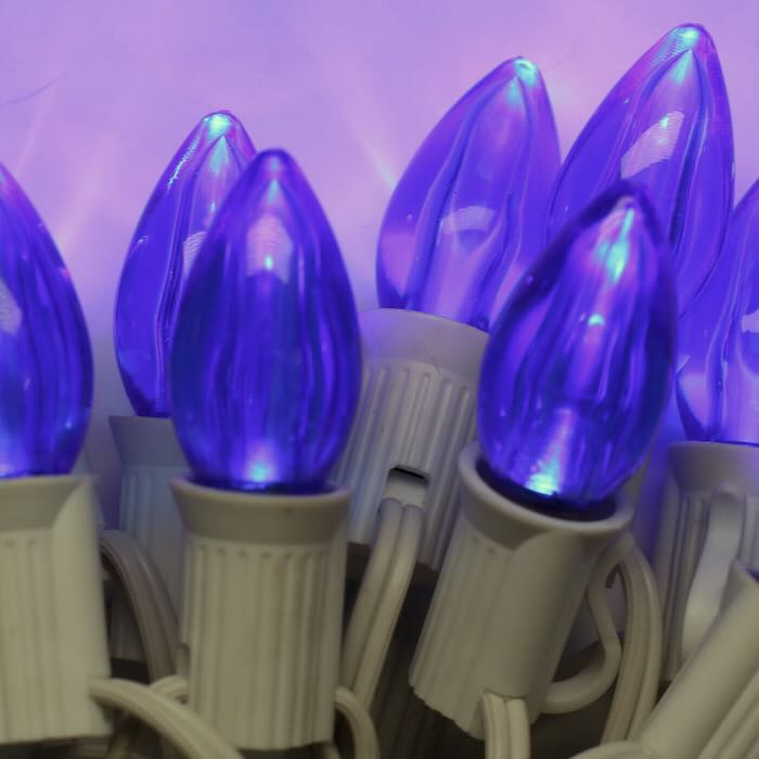 TwinkleBrite™ C7 Blue Smooth LED Bulbs E12 Bases (25 Pack