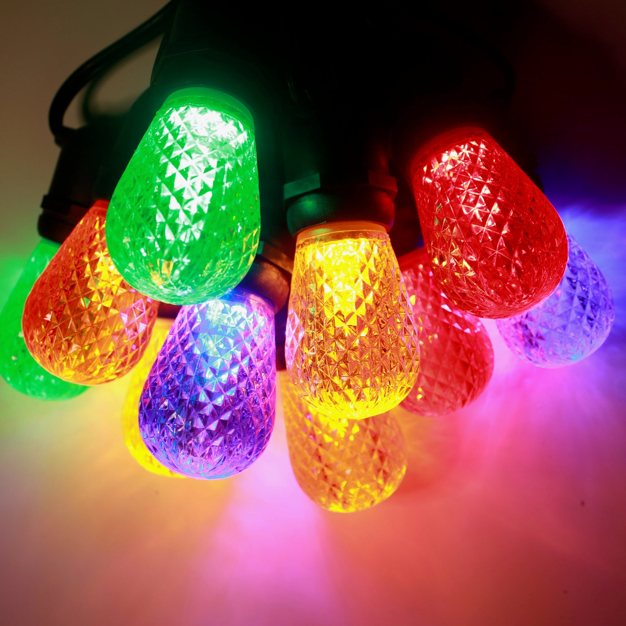 T50 Multicolor LED Bulbs E26 Bases (SMD) (10 Pack) Christmas Light Source