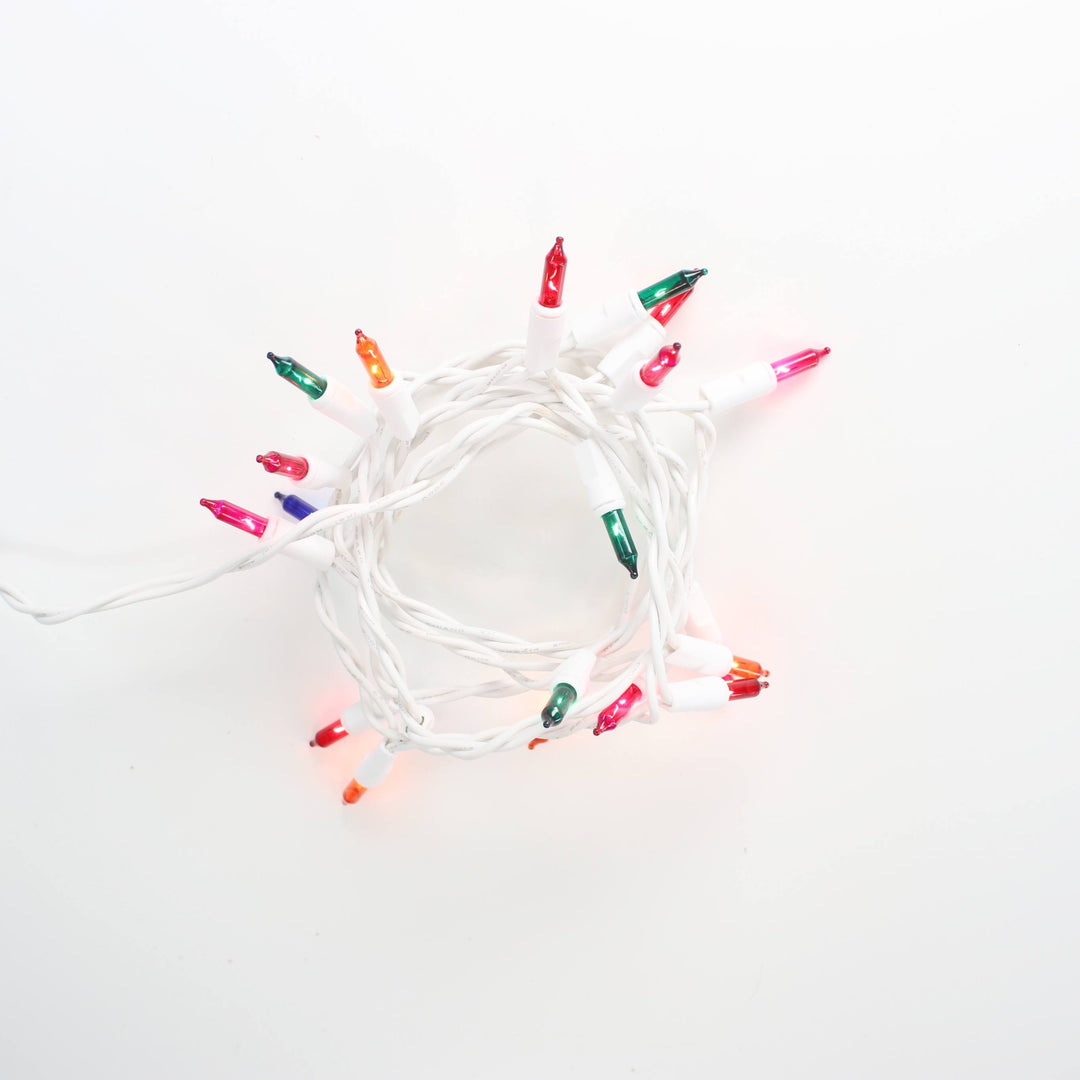 20-bulb Multicolor Craft Lights, White Wire