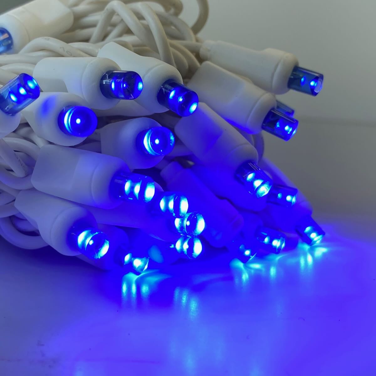 Opmærksom sofistikeret stykke 50-light 5mm Blue LED Christmas Lights, 4" Spacing, White Wire – Christmas  Light Source