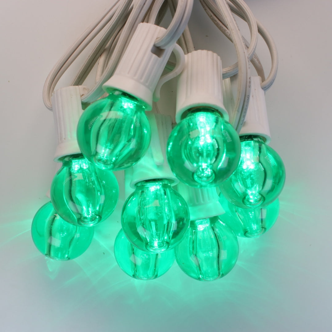 G30 Green Smooth LED Bulbs E12 Bases