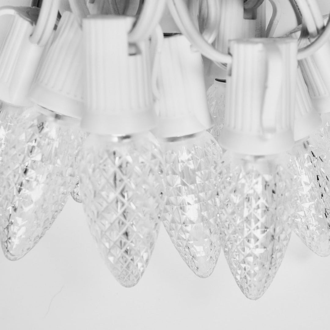C9 Natural Pure White LED Bulbs E17 Bases (25 Pack)