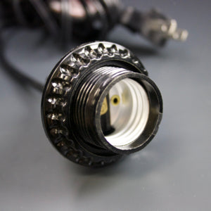 E26 Single Socket Cord, Black Wire