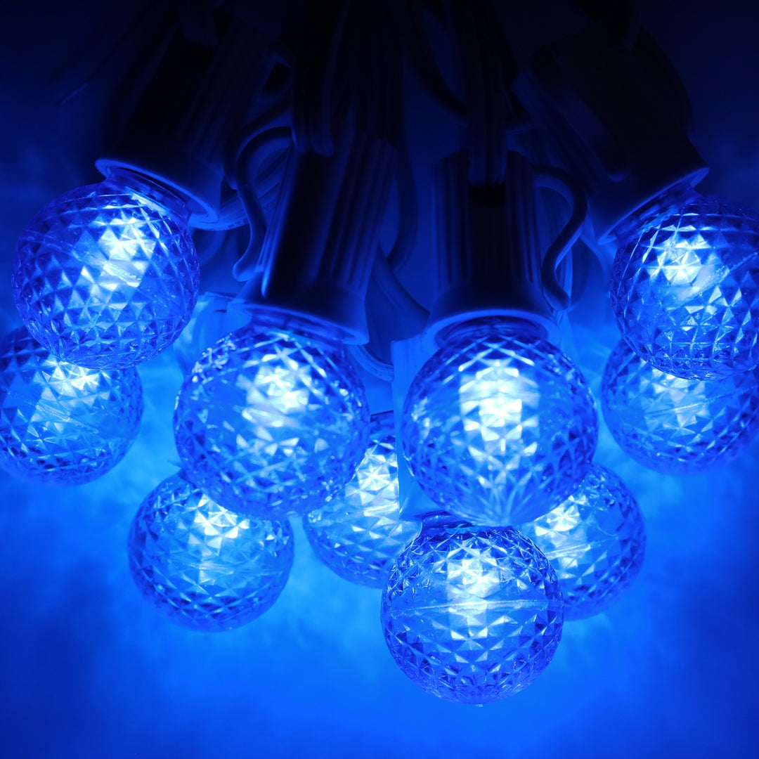 G30 Blue LED Bulbs E12 Bases