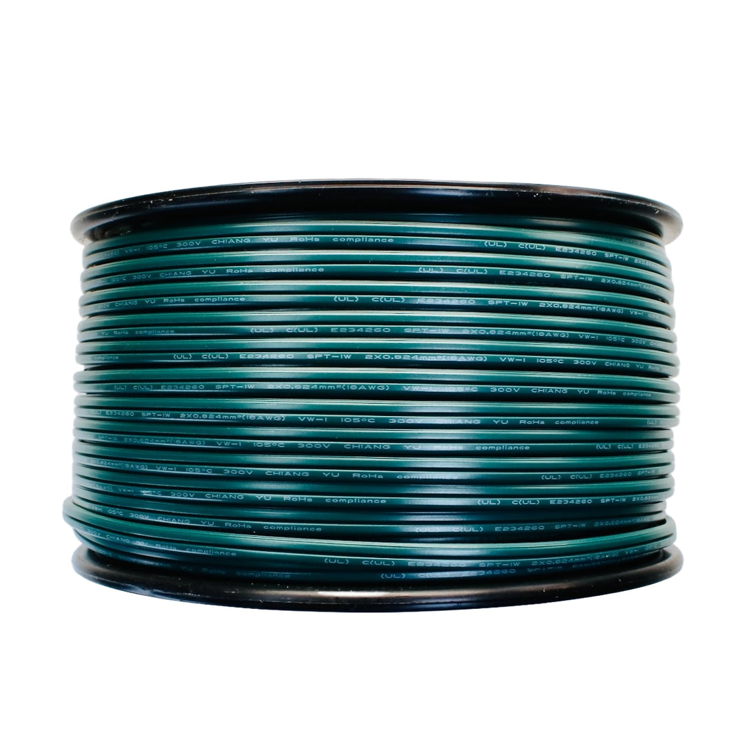 500' Spool 18 Awg SPT-1 Wire, Green