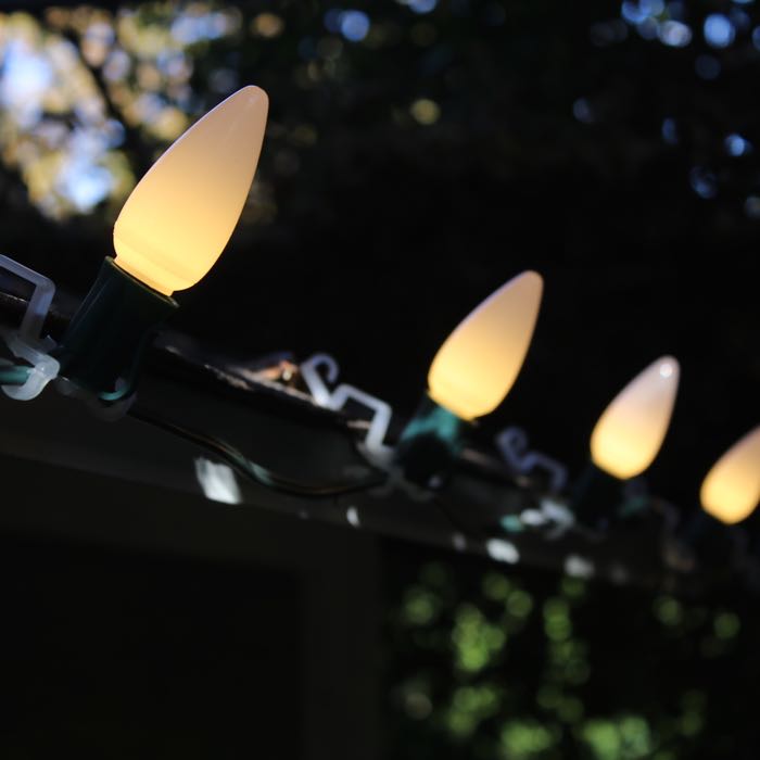 C9 Warm White Opaque LED (SMD) Bulbs E17 Bases