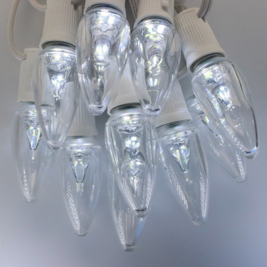 C9 Pure (Cool) White Smooth LED (SMD) Bulbs E17 Bases