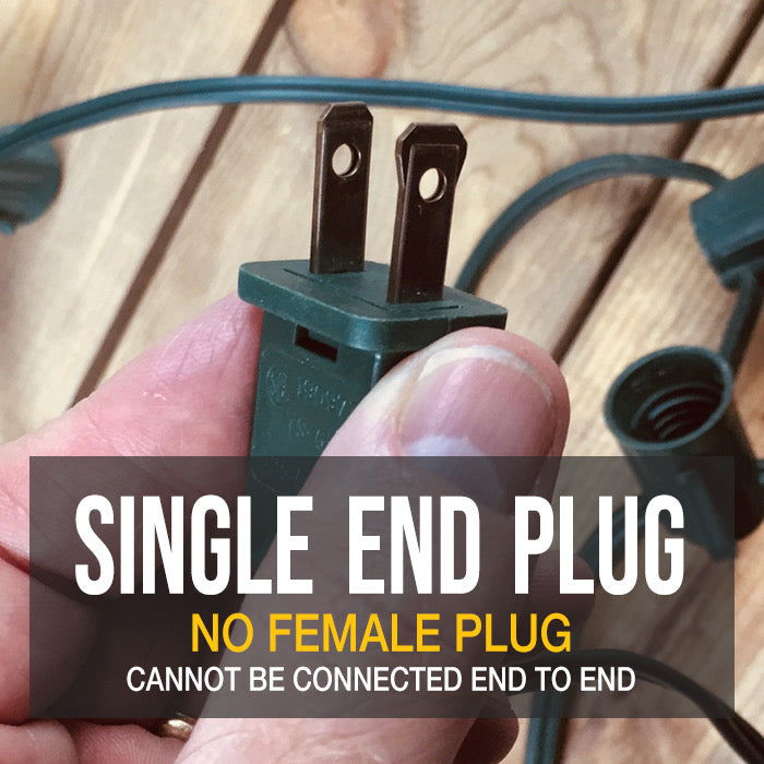 C7 (E12) 50' Cord 12" Spacing, White SPT-1 Wire