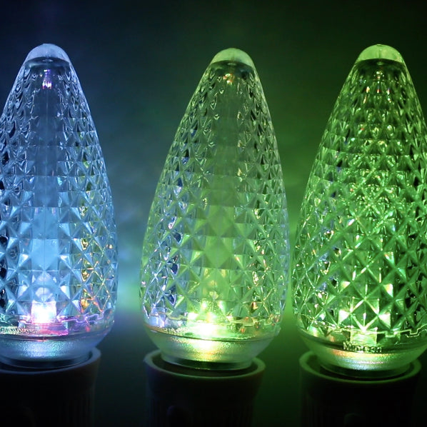 C9 Quick Change LED Bulbs E17 Bases (25 Pack) Christmas Light Source