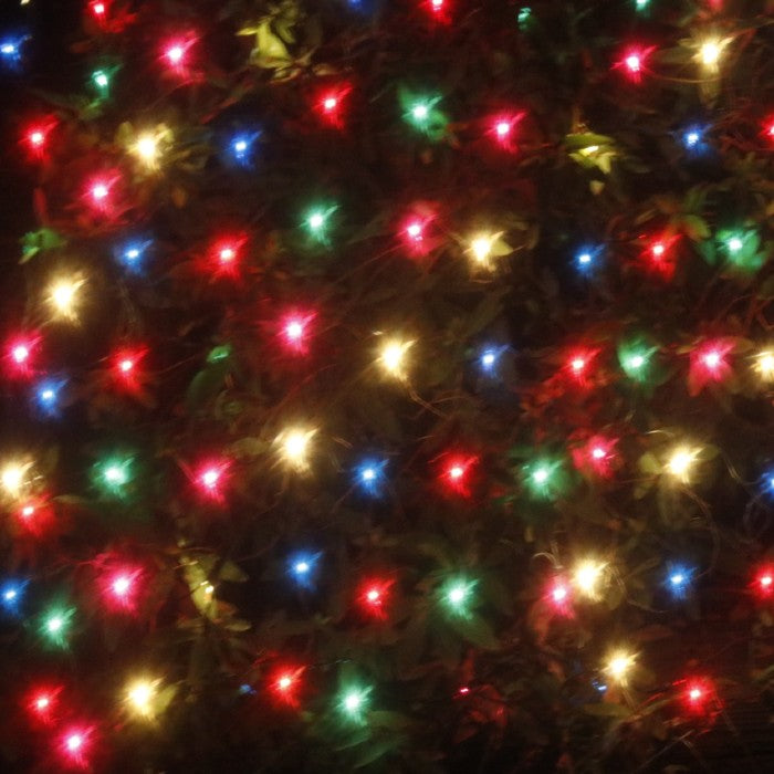 150-bulb Multicolor Net Lights, Green Wire