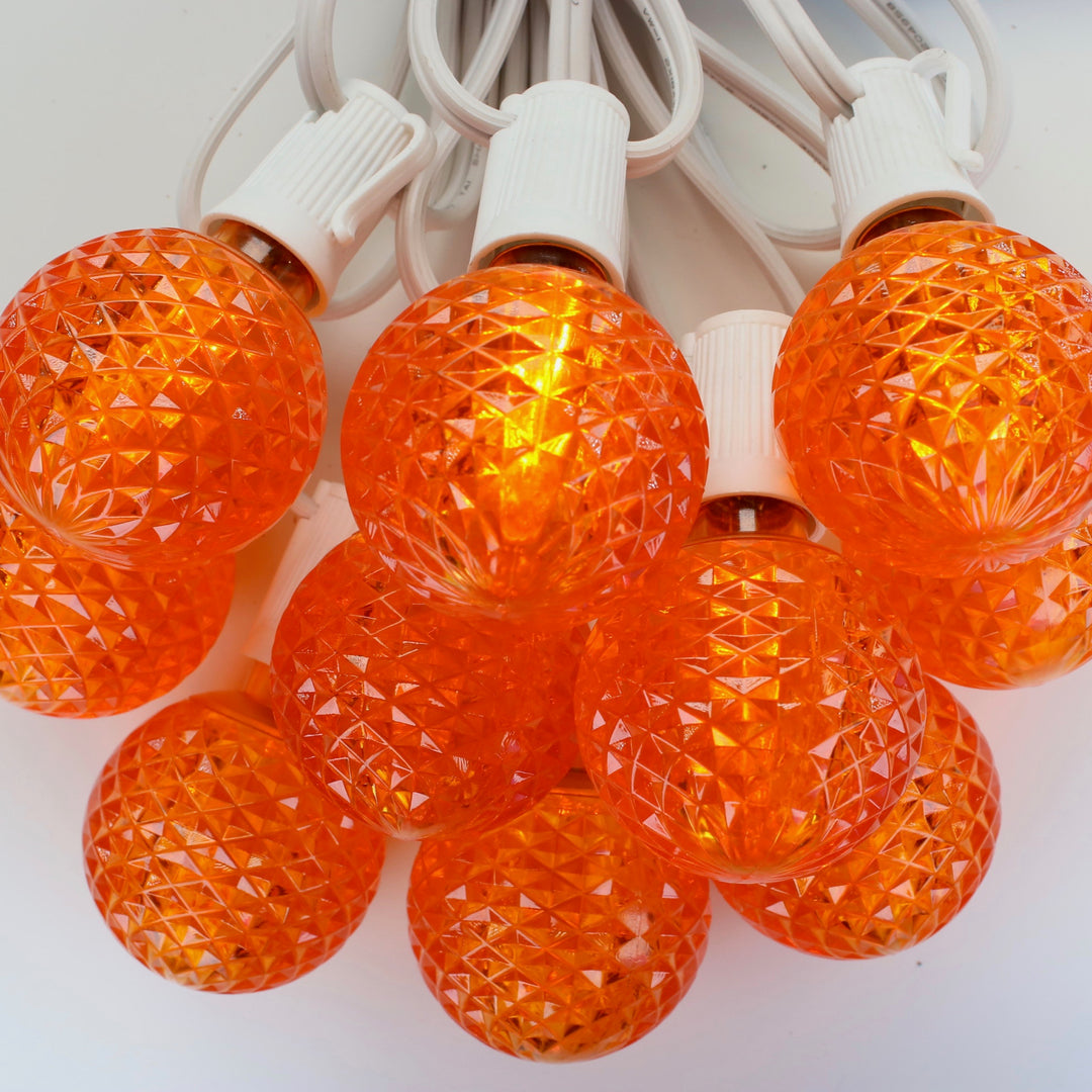 G50 Orange LED Bulbs E17 Bases
