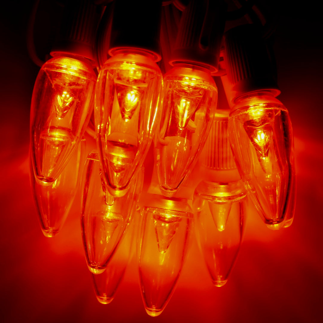 C9 Orange Smooth LED (SMD) Bulbs E17 Bases