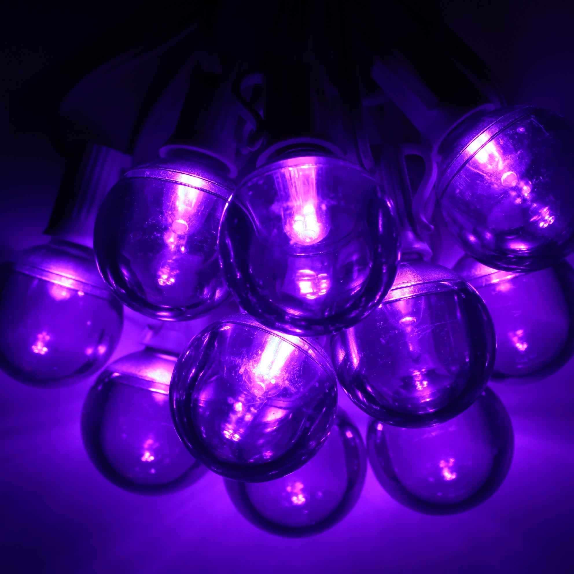Minleon G40 Purple Smooth LED Bulbs E12 Bases (25 Pack) – Christmas ...