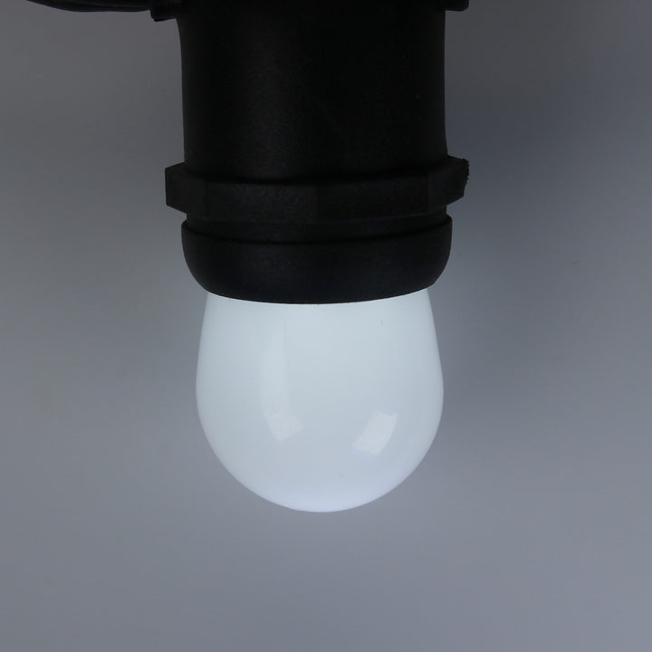 S11 Pure (Cool) White Opaque LED Bulbs E26 Bases