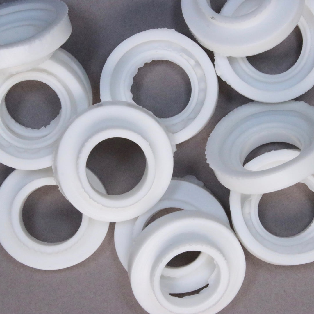 C9 Rubber O-Rings, White, 100-count