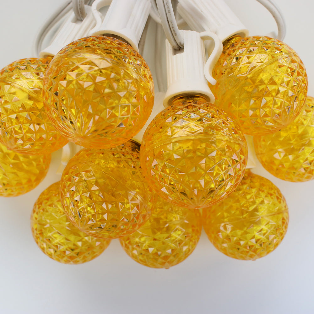 G40 Yellow LED Bulbs E12 Bases