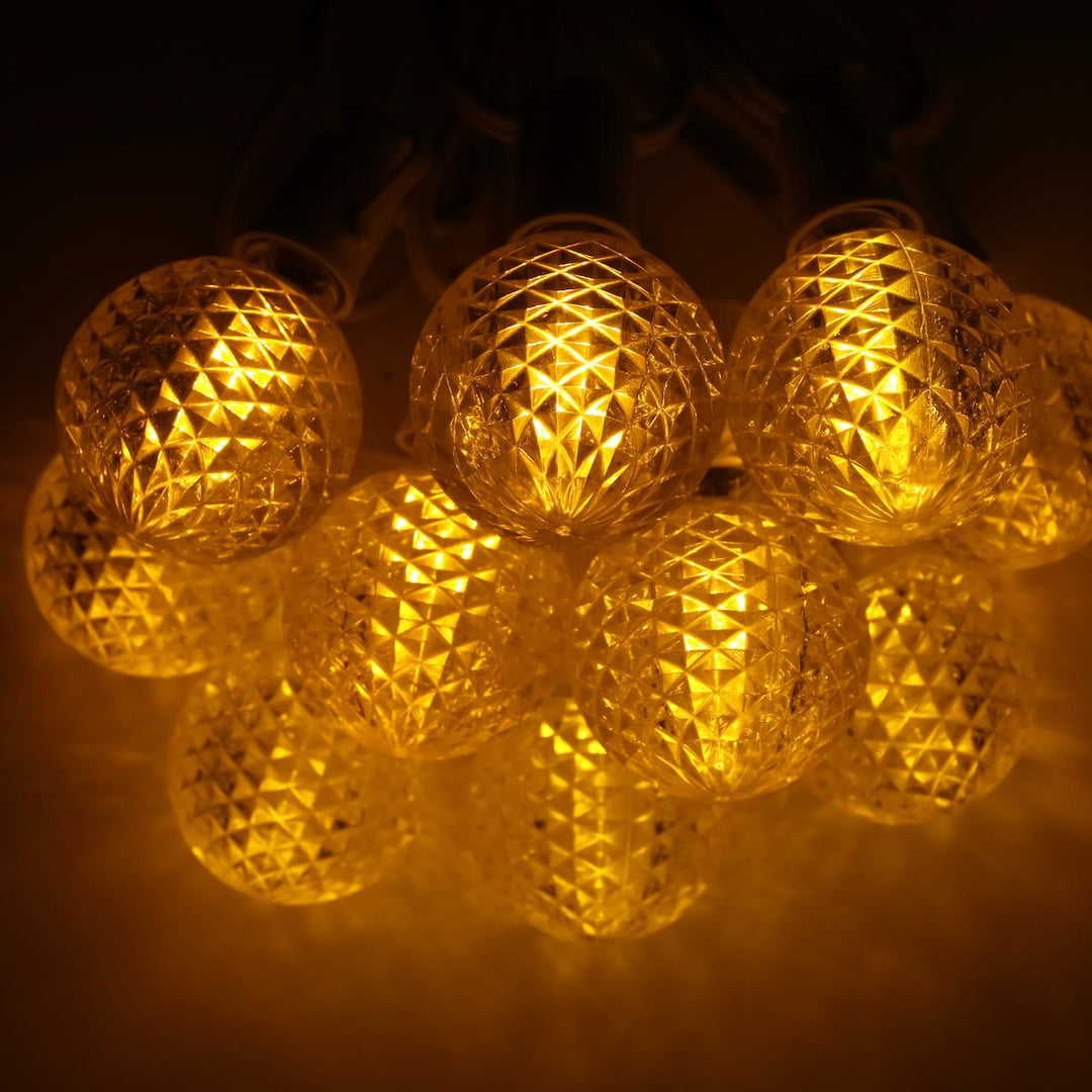 G50 Yellow LED Bulbs E17 Bases