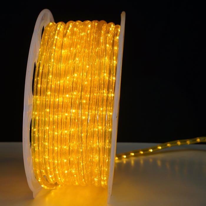 1/2" Yellow Incandescent Rope Lights (Adhesive Connections)