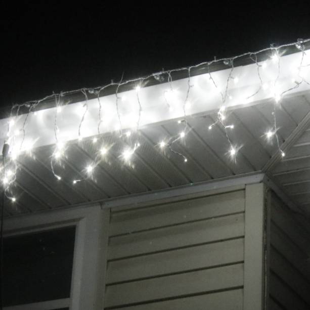 Pure White 5mm LED Icicle Lights