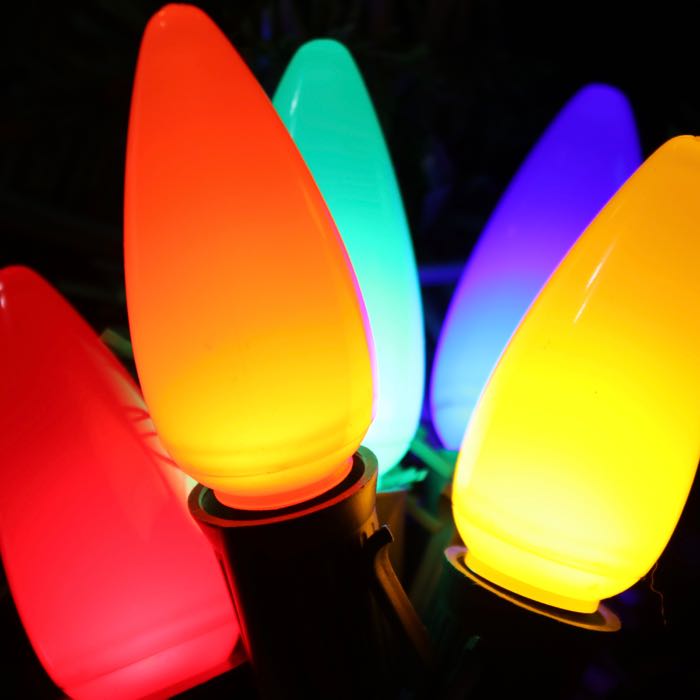 Multi C9 Opaque LED Bulbs
