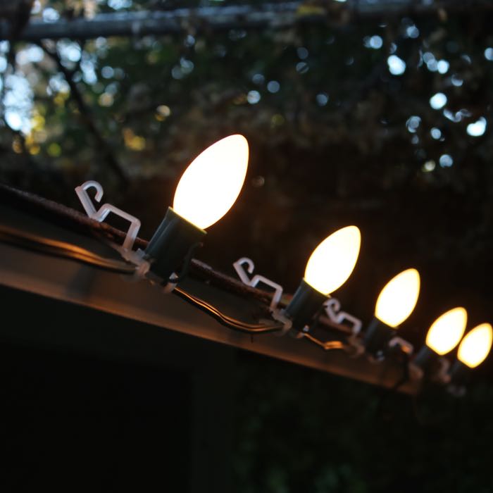 C9 Bulbs Opaque White (Incandescent)