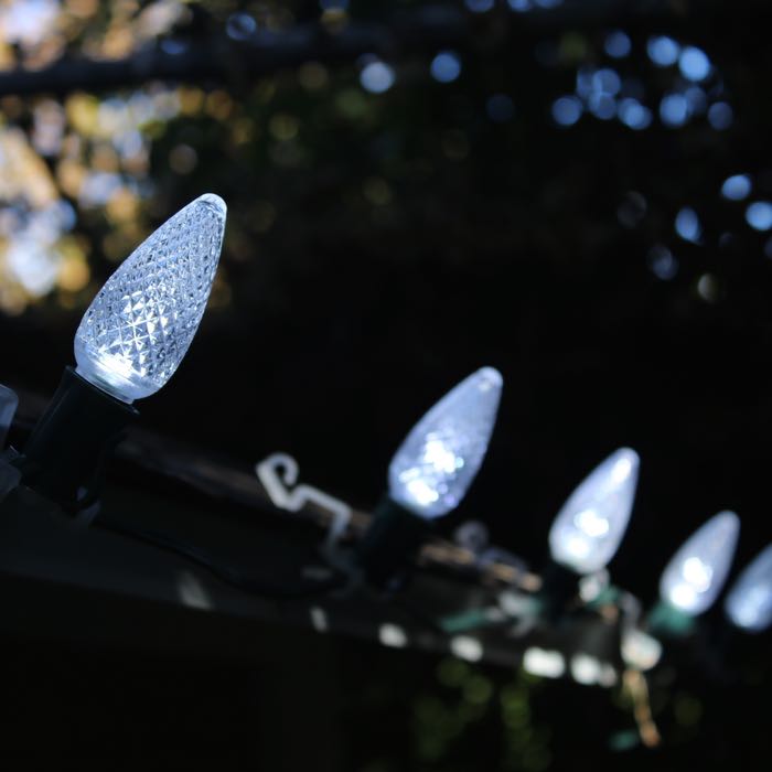 Pure White C9 LED Christmas Light Bulbs