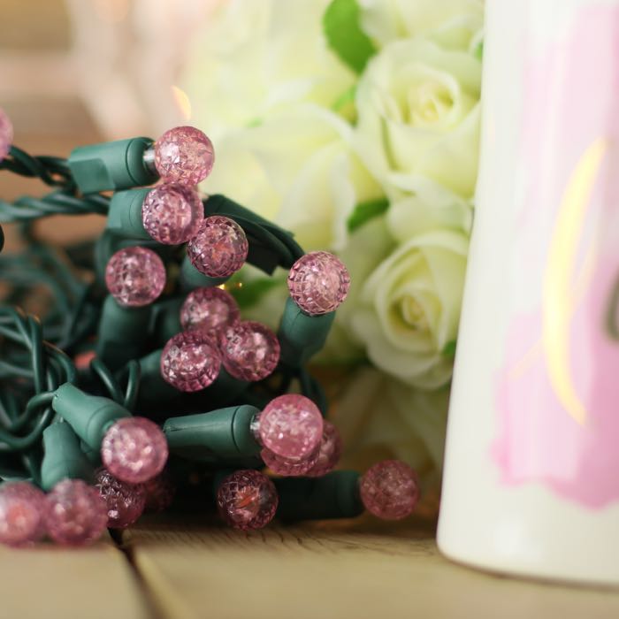 Round Pink LED Christmas Lights