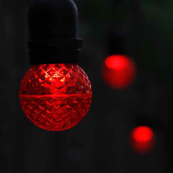 Red G50 LED Christmas Light Bulbs