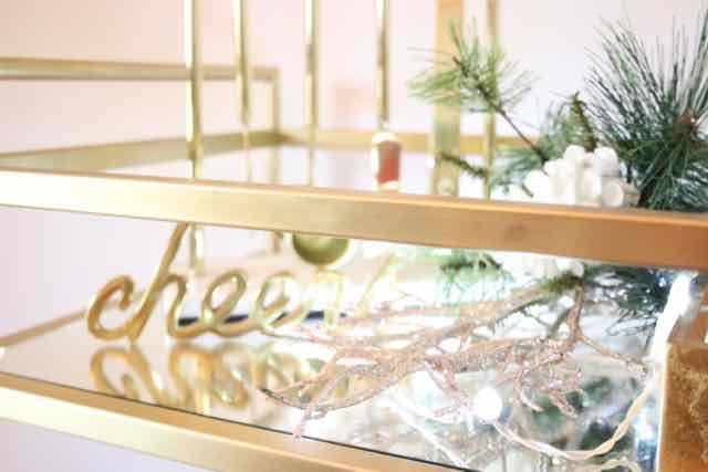 3 ways to light a bar cart