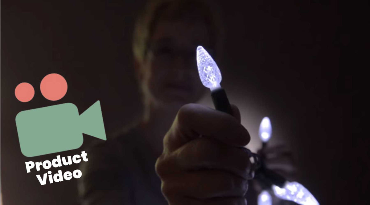 Video: Pure White C6 LED Christmas Lights