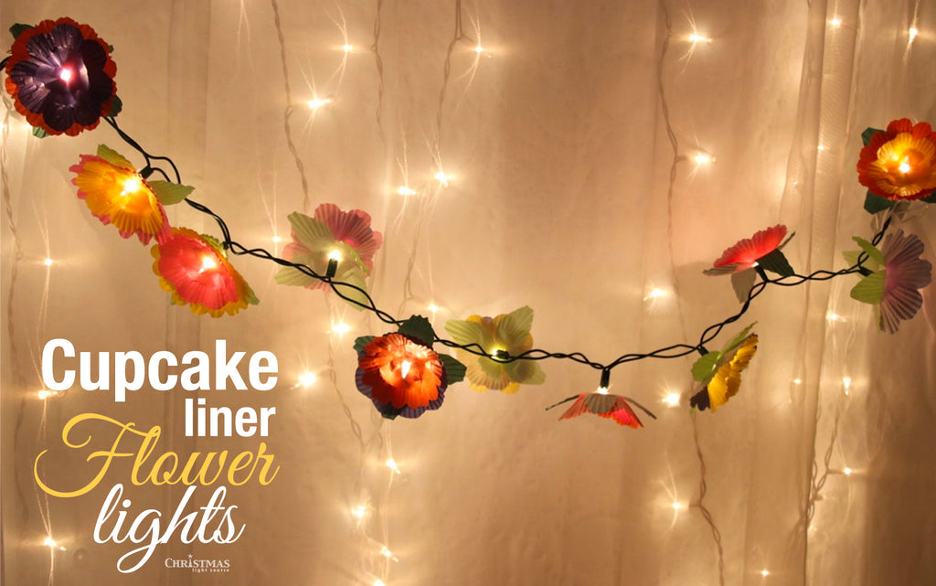 Cupcake Liner Flower Lights