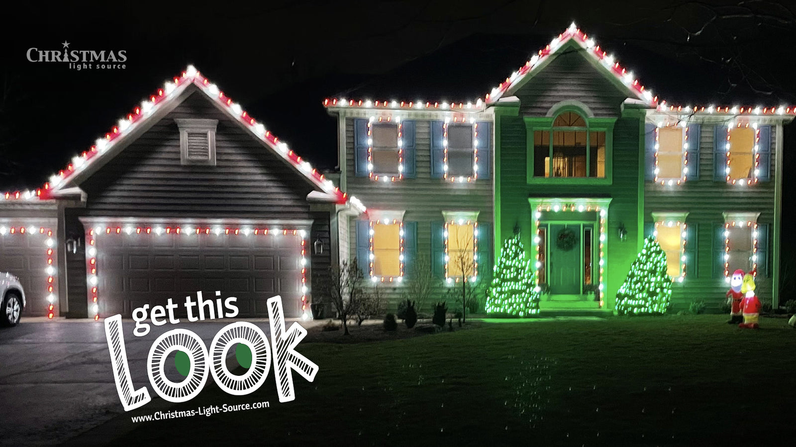 LED Red and White Christmas Lights