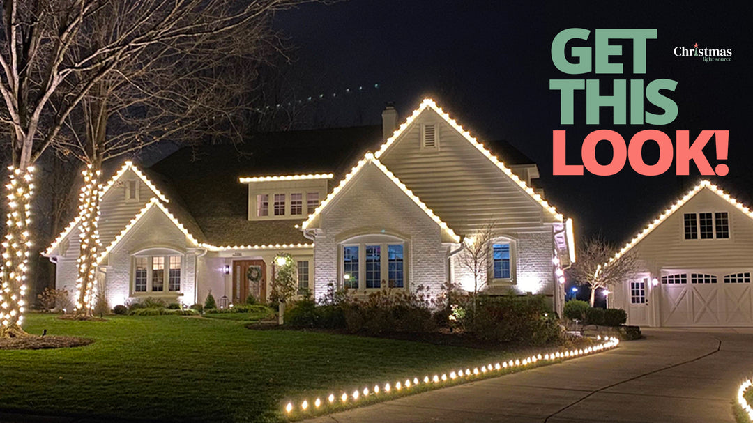 White Christmas Lights House