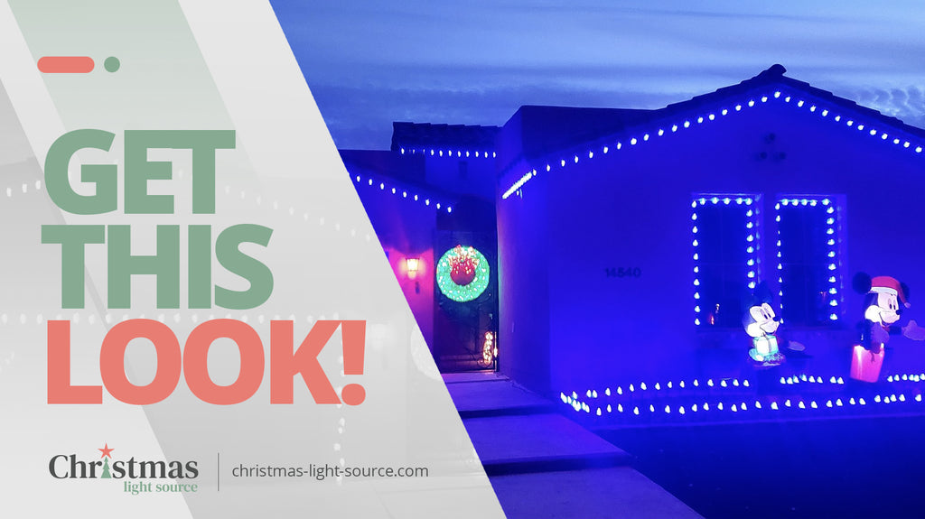 Get this Look: Beautiful Blue Christmas Lights