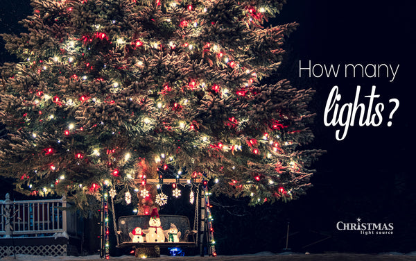 How many lights for a 20-foot tree? Which type of lights? How many can I string together?