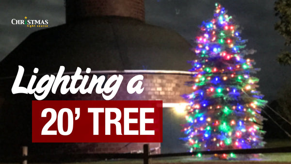 Get This Look: C9 Multicolor LED Bulbs, Lighting a 20-foot tree