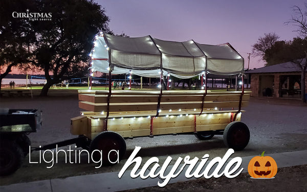 Get This Look: Warm White 12 Volt Light Strings, Lighting a Hayride!