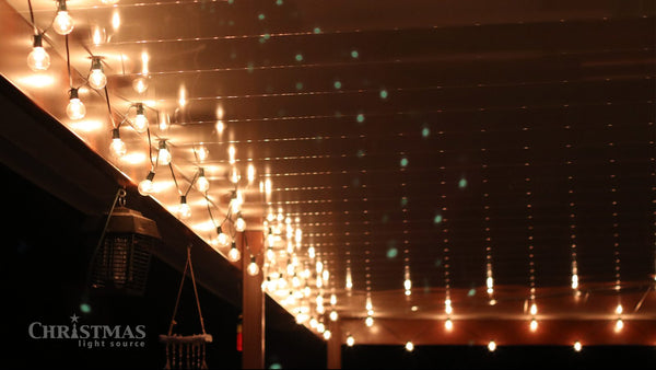 DIY: Lighting a Patio for Family Friday Nights with Round Bulbs and Magnetic Clips