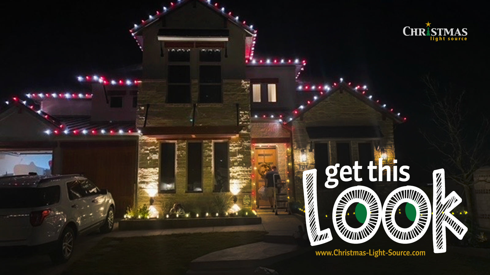 Red and White Christmas Lights