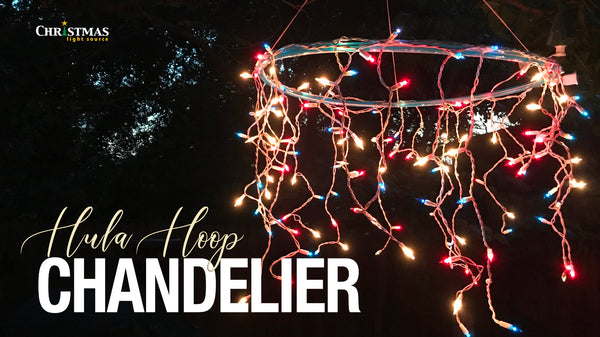 4th of July Hula Hoop Chandelier